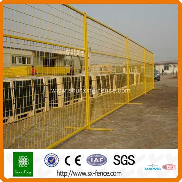 removable storage temporary fence